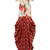 woven sleeveless printed jumpsuit-white & red