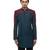 Blue embroidered silk sherwani set