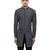 Grey embroidered silk sherwani set