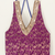 woven brocade sleeveless embellished top with printed lehenga-purple & pink