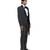 Black embroidered woolen blends tuxedo set