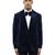 Blue velvet tuxedo set