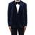 Blue velvet tuxedo set