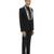 Black embroidered woolen blends tuxedo set