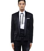 Black wool tuxedo set