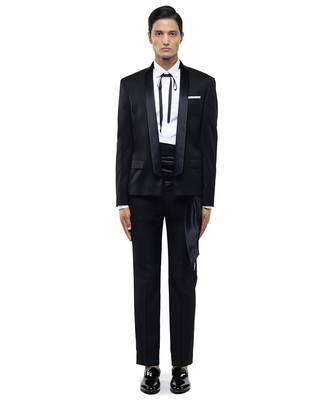 Black wool tuxedo set 2
