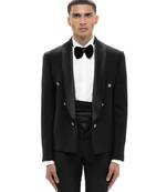 Black wool tuxedo set