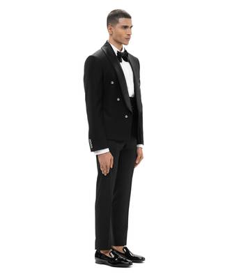 Black wool tuxedo set 3