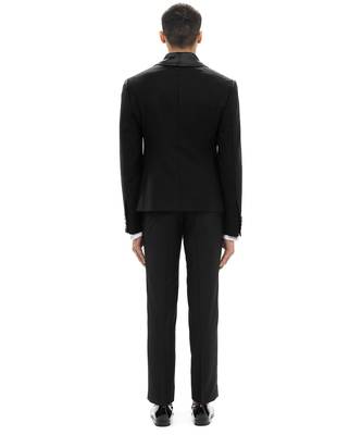 Black wool tuxedo set 4