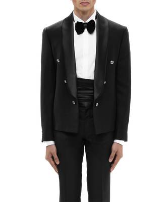 Black wool tuxedo set 5