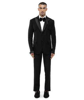 Black satin tuxedo set 2