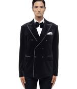 Black velvet tuxedo set