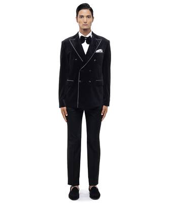 Black velvet tuxedo set 2