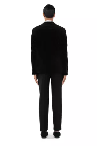 Black velvet tuxedo set
