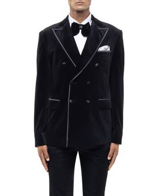 Black velvet tuxedo set 5