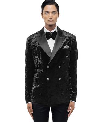 Black velvet tuxedo set 1