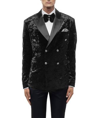 Black velvet tuxedo set 5
