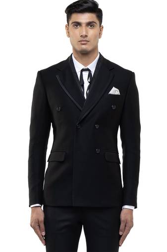 Black velvet tuxedo set