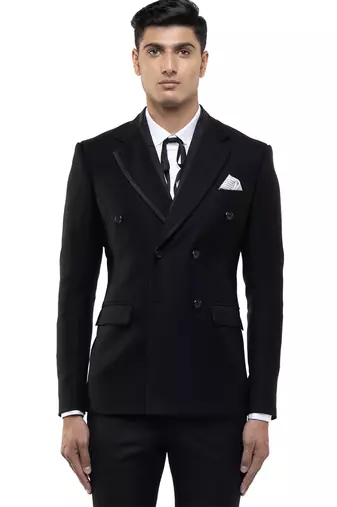 Black velvet tuxedo set