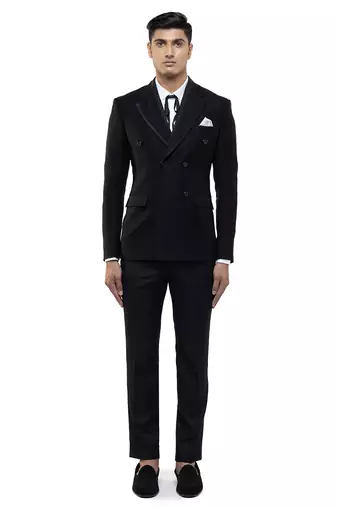 Black velvet tuxedo set