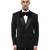 Black woolen blends tuxedo set