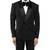 Black woolen blends tuxedo set