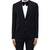 Black woolen blends tuxedo set