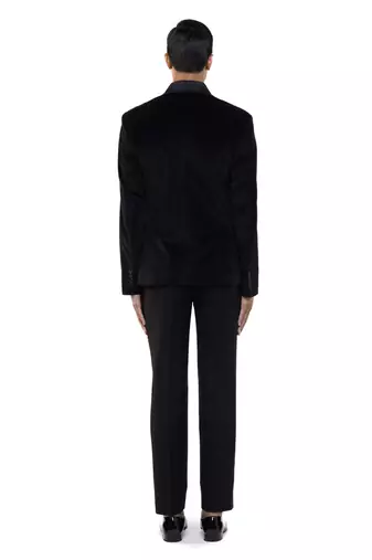 Black velvet tuxedo set