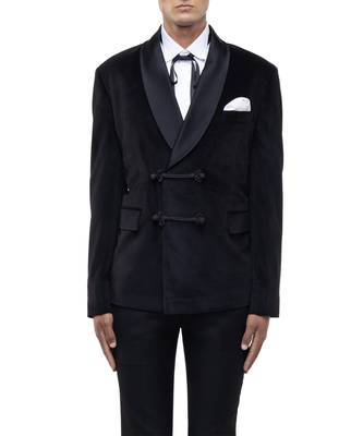 Black velvet tuxedo set 5