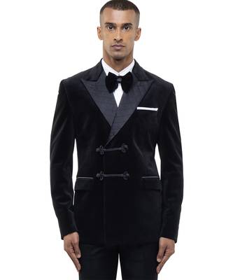 Black velvet tuxedo set 1