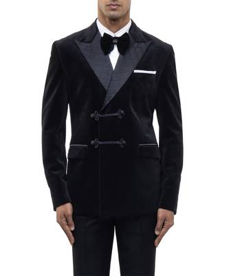 Black velvet tuxedo set 5