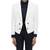 White woolen blends tuxedo set