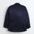 Boys navy blue satin geometric jacquard woven 3-piece suit set with bow tie