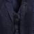 Boys navy blue satin geometric jacquard woven 3-piece suit set with bow tie