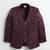 Boys wine satin geometric jacquard woven 3-piece suit set with bow tie