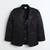 Boys black satin modern geometric jacquard woven 3-piece suit set with bow tie