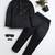 Boys black satin peacock sugar beads embellished bandhgala suit set