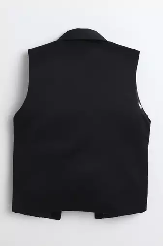 Boys black satin sunburst jacquard woven 3-piece party suit set