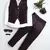 Boys wine satin sunburst jacquard woven 3-piece party suit set