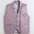 Boys mauve satin geometric jacquard woven 3-piece party suit set