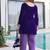 Purple Velvet Zari Coding Work Kurta Set