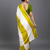 Mustard printed satin saree with blouse piece