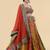 multicolour banarsi georgette lehenga set with blouse and dupatta