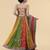 multicolour banarsi georgette lehenga set with blouse and dupatta