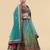 multicolour banarsi silk lehenga set with with blouse and dupatta
