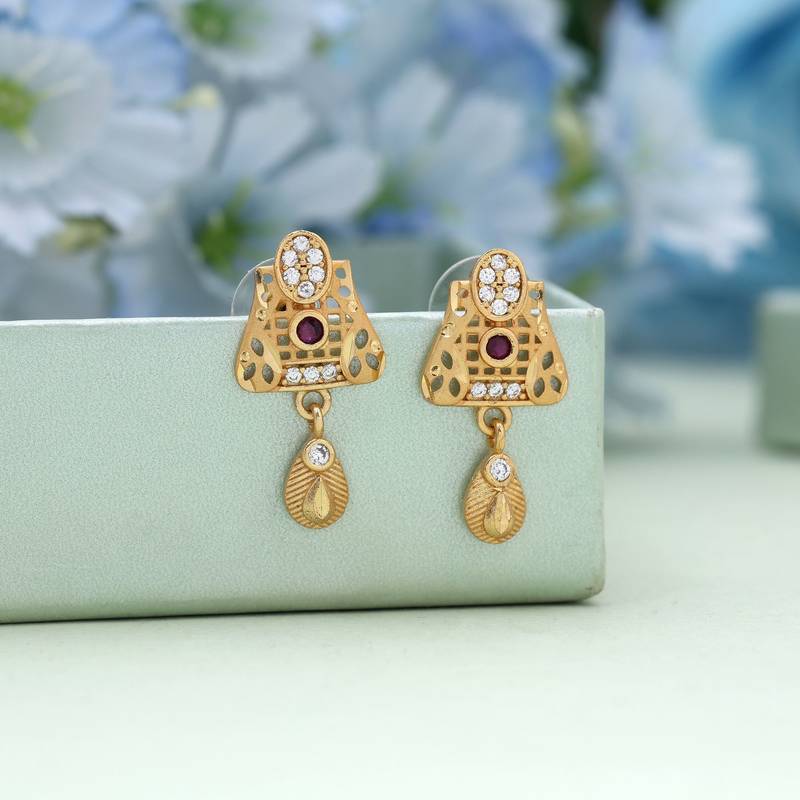 Gold color antique earrings