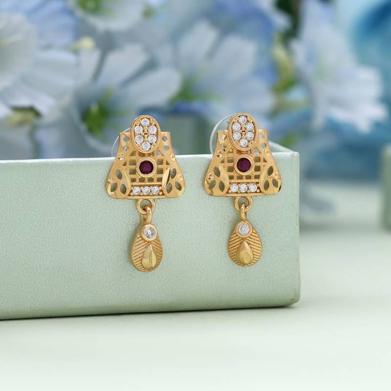 Gold color antique earrings