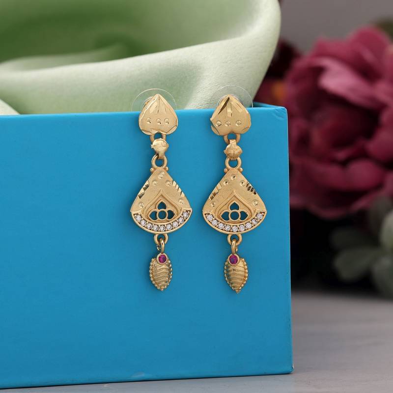 Gold color antique earrings