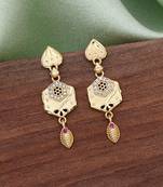 Gold color antique earrings