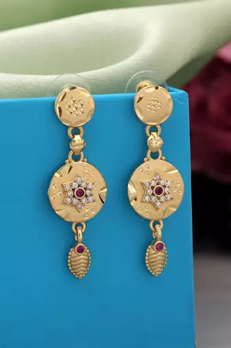 Gold color antique earrings